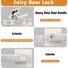 image:imageProbrico 2 Pack Different Keys Door Levers Gold Keyed Differently Square Handles with Lock for Interior Exterior DoorsBrushed Nickel