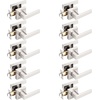 image:imageProbrico 2 Pack Different Keys Door Levers Gold Keyed Differently Square Handles with Lock for Interior Exterior DoorsBrushed Nickel