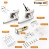 image:imageProbrico 2 Pack Different Keys Door Levers Gold Keyed Differently Square Handles with Lock for Interior Exterior DoorsBrushed Nickel