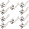 image:imageProbrico 2 Pack Different Keys Door Levers Gold Keyed Differently Square Handles with Lock for Interior Exterior DoorsBrushed Nickel