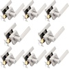 image:imageProbrico 2 Pack Different Keys Door Levers Gold Keyed Differently Square Handles with Lock for Interior Exterior DoorsBrushed Nickel