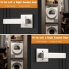 image:imageProbrico 2 Pack Different Keys Door Levers Gold Keyed Differently Square Handles with Lock for Interior Exterior DoorsBrushed Nickel