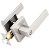 image:imageProbrico 2 Pack Different Keys Door Levers Gold Keyed Differently Square Handles with Lock for Interior Exterior DoorsBrushed Nickel
