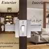image:imageProbrico 2 Pack Different Keys Door Levers Gold Keyed Differently Square Handles with Lock for Interior Exterior DoorsBrushed Nickel