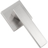 image:imageProbrico 2 Pack Different Keys Door Levers Gold Keyed Differently Square Handles with Lock for Interior Exterior DoorsBrushed Nickel