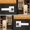image:imageProbrico 2 Pack Different Keys Door Levers Gold Keyed Differently Square Handles with Lock for Interior Exterior DoorsBrushed Nickel