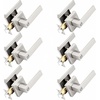 image:imageProbrico 2 Pack Different Keys Door Levers Gold Keyed Differently Square Handles with Lock for Interior Exterior DoorsBrushed Nickel
