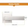 image:imageProbrico 2 Pack Different Keys Door Levers Gold Keyed Differently Square Handles with Lock for Interior Exterior DoorsBrushed Nickel