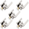 image:imageProbrico 2 Pack Different Keys Door Levers Gold Keyed Differently Square Handles with Lock for Interior Exterior DoorsBrushed Nickel