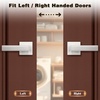 image:imageProbrico 2 Pack Different Keys Door Levers Gold Keyed Differently Square Handles with Lock for Interior Exterior DoorsBrushed Nickel