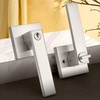 image:imageProbrico 2 Pack Different Keys Door Levers Gold Keyed Differently Square Handles with Lock for Interior Exterior DoorsBrushed Nickel