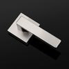 image:imageProbrico 2 Pack Different Keys Door Levers Gold Keyed Differently Square Handles with Lock for Interior Exterior DoorsBrushed Nickel