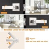 image:imageProbrico 2 Pack Different Keys Door Levers Gold Keyed Differently Square Handles with Lock for Interior Exterior DoorsBrushed Nickel