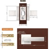 image:imageProbrico 2 Pack Different Keys Door Levers Gold Keyed Differently Square Handles with Lock for Interior Exterior DoorsBrushed Nickel