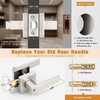 image:imageProbrico 2 Pack Different Keys Door Levers Gold Keyed Differently Square Handles with Lock for Interior Exterior DoorsBrushed Nickel