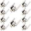image:imageProbrico 2 Pack Different Keys Door Levers Gold Keyed Differently Square Handles with Lock for Interior Exterior DoorsBrushed Nickel