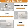 image:imageProbrico 2 Pack Different Keys Door Levers Gold Keyed Differently Square Handles with Lock for Interior Exterior DoorsBrushed Nickel