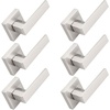 image:imageProbrico 2 Pack Different Keys Door Levers Gold Keyed Differently Square Handles with Lock for Interior Exterior DoorsBrushed Nickel
