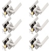image:imageProbrico 2 Pack Different Keys Door Levers Gold Keyed Differently Square Handles with Lock for Interior Exterior DoorsBrushed Nickel