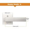 image:imageProbrico 2 Pack Different Keys Door Levers Gold Keyed Differently Square Handles with Lock for Interior Exterior DoorsBrushed Nickel