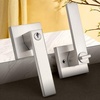 image:imageProbrico 2 Pack Different Keys Door Levers Gold Keyed Differently Square Handles with Lock for Interior Exterior DoorsBrushed Nickel