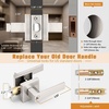 image:imageProbrico 2 Pack Different Keys Door Levers Gold Keyed Differently Square Handles with Lock for Interior Exterior DoorsBrushed Nickel