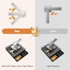 image:imageProbrico 2 Pack Different Keys Door Levers Gold Keyed Differently Square Handles with Lock for Interior Exterior DoorsBrushed Nickel