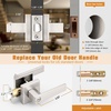 image:imageProbrico 2 Pack Different Keys Door Levers Gold Keyed Differently Square Handles with Lock for Interior Exterior DoorsBrushed Nickel
