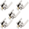 image:imageProbrico 2 Pack Different Keys Door Levers Gold Keyed Differently Square Handles with Lock for Interior Exterior DoorsBrushed Nickel