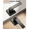 image:imageProbrico 2 Pack Different Keys Door Levers Gold Keyed Differently Square Handles with Lock for Interior Exterior DoorsGunmetal Black