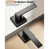 image:imageProbrico 2 Pack Different Keys Door Levers Gold Keyed Differently Square Handles with Lock for Interior Exterior DoorsGunmetal Black