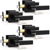 image:imageProbrico 2 Pack Different Keys Door Levers Gold Keyed Differently Square Handles with Lock for Interior Exterior DoorsMatte Black