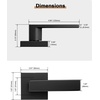 image:imageProbrico 2 Pack Different Keys Door Levers Gold Keyed Differently Square Handles with Lock for Interior Exterior DoorsMatte Black