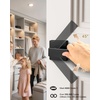 image:imageProbrico 2 Pack Different Keys Door Levers Gold Keyed Differently Square Handles with Lock for Interior Exterior DoorsMatte Black