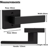 image:imageProbrico 2 Pack Different Keys Door Levers Gold Keyed Differently Square Handles with Lock for Interior Exterior DoorsMatte Black