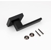 image:imageProbrico 2 Pack Different Keys Door Levers Gold Keyed Differently Square Handles with Lock for Interior Exterior DoorsMatte Black