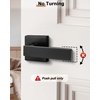 image:imageProbrico 2 Pack Different Keys Door Levers Gold Keyed Differently Square Handles with Lock for Interior Exterior DoorsMatte Black