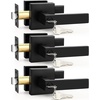 image:imageProbrico 2 Pack Different Keys Door Levers Gold Keyed Differently Square Handles with Lock for Interior Exterior DoorsMatte Black