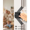 image:imageProbrico 2 Pack Different Keys Door Levers Gold Keyed Differently Square Handles with Lock for Interior Exterior DoorsMatte Black
