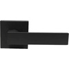 image:imageProbrico 2 Pack Different Keys Door Levers Gold Keyed Differently Square Handles with Lock for Interior Exterior DoorsMatte Black