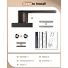 image:imageProbrico 2 Pack Different Keys Door Levers Gold Keyed Differently Square Handles with Lock for Interior Exterior DoorsOil Rubbed Bronze