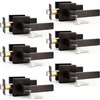 image:imageProbrico 2 Pack Different Keys Door Levers Gold Keyed Differently Square Handles with Lock for Interior Exterior DoorsOil Rubbed Bronze