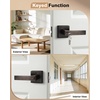 image:imageProbrico 2 Pack Different Keys Door Levers Gold Keyed Differently Square Handles with Lock for Interior Exterior DoorsOil Rubbed Bronze