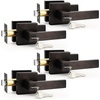 image:imageProbrico 2 Pack Different Keys Door Levers Gold Keyed Differently Square Handles with Lock for Interior Exterior DoorsOil Rubbed Bronze
