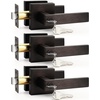 image:imageProbrico 2 Pack Different Keys Door Levers Gold Keyed Differently Square Handles with Lock for Interior Exterior DoorsOil Rubbed Bronze