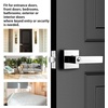 image:imageProbrico 2 Pack Different Keys Door Levers Gold Keyed Differently Square Handles with Lock for Interior Exterior DoorsPolished Chrome