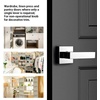 image:imageProbrico 2 Pack Different Keys Door Levers Gold Keyed Differently Square Handles with Lock for Interior Exterior DoorsPolished Chrome