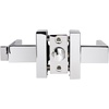 image:imageProbrico 2 Pack Different Keys Door Levers Gold Keyed Differently Square Handles with Lock for Interior Exterior DoorsPolished Chrome