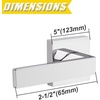 image:imageProbrico 2 Pack Different Keys Door Levers Gold Keyed Differently Square Handles with Lock for Interior Exterior DoorsPolished Chrome