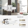 image:imageProbrico 2 Pack Different Keys Door Levers Gold Keyed Differently Square Handles with Lock for Interior Exterior DoorsPolished Chrome
